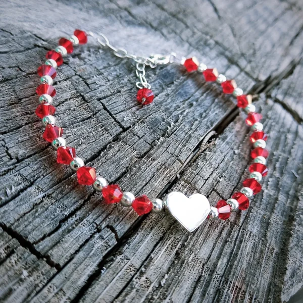 Pulseras Cristal con corazón