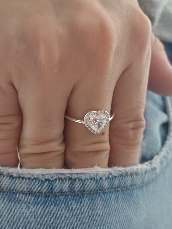 Anillo Corazón cubic - Imagen 2