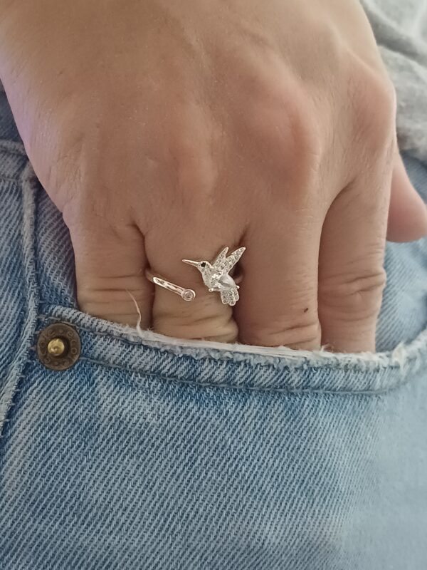 Anillo Colibri blanco - Imagen 2