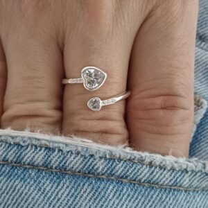 Anillo Corazon abierto