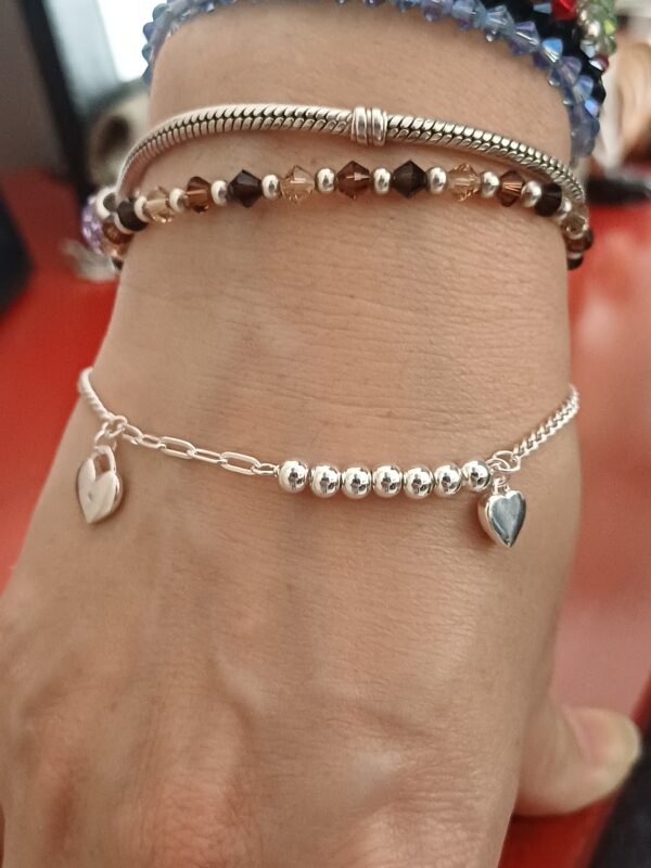Pulsera bolas y cadena